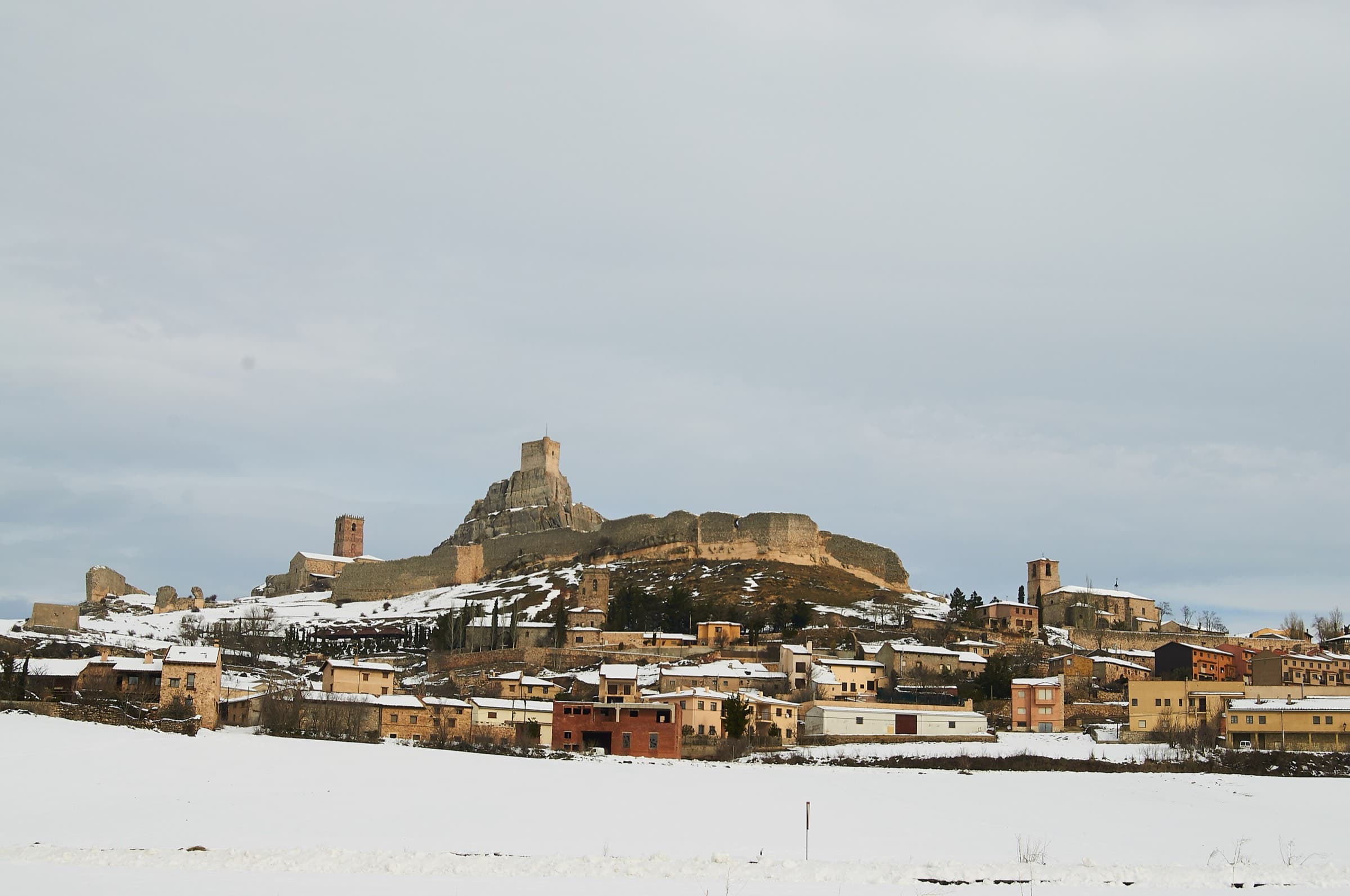 Atienza nevada, invierno serrano